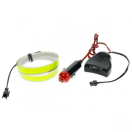 Grünes Lichtband Autotuning 12V von 1m Soundsensor