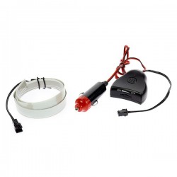 Bande lumineuse bleue tuning auto 12V de 1m capteur de son