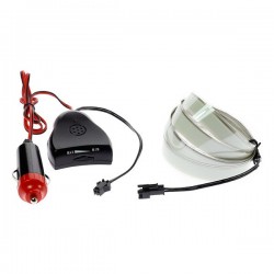 Bande lumineuse bleue tuning auto 12V de 2m capteur de son