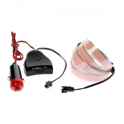 Bande lumineuse blanche tuning auto 12V de 2m capteur de son