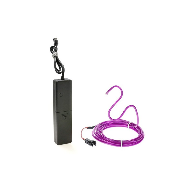 2m violette, batteriebetriebene, flexible Neonschnur mit Tonsensor
