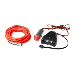Neon flexible tuning auto rouge + capteur de son - 5m - diam. 3mm