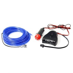 Neon flexible tuning auto bleu + capteur de son - 5m - diam. 3mm