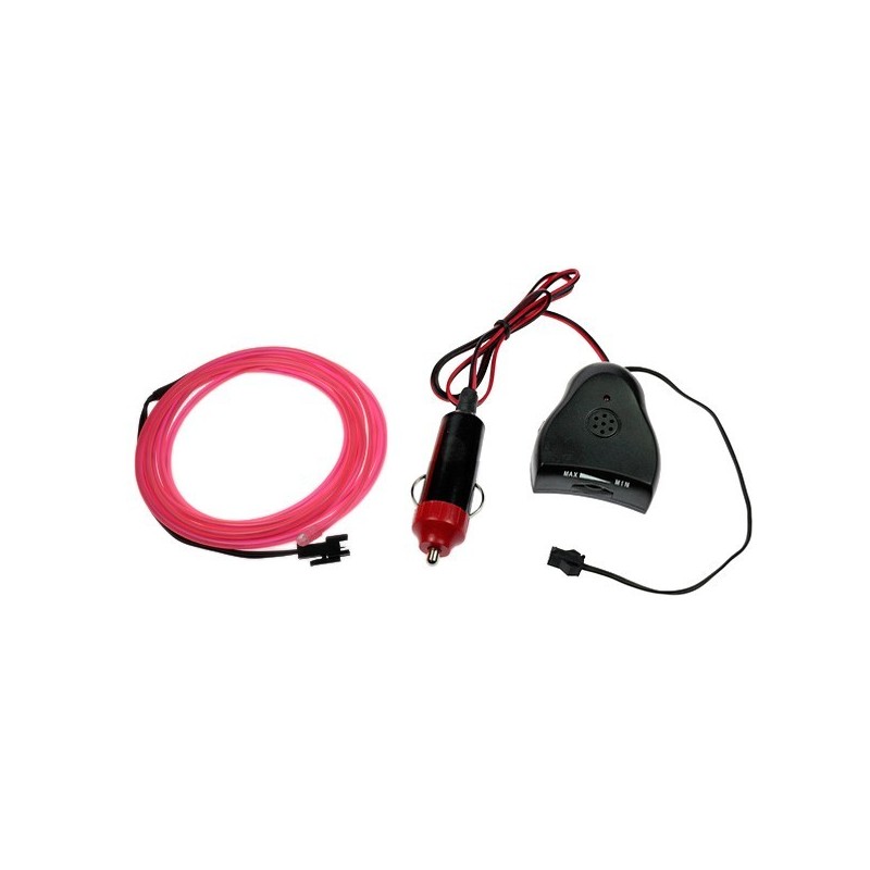 Neon flexible tuning auto rose + capteur de son - 2m