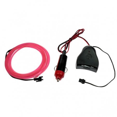 Neon flexible tuning auto rose + capteur de son - 2m