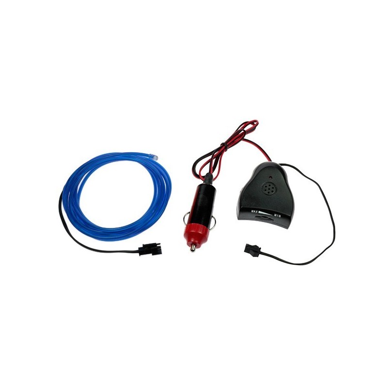 Neon-Schlauch Autotuning blau + Soundsensor - 2m