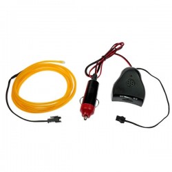 Neon-Schlauch Autotuning gelb + Tonsensor - 2m