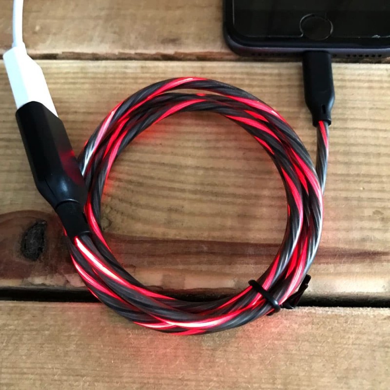 Red lighted charger lead for Android smartphone