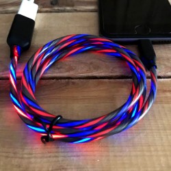 Luminous multicolor charger cord for iPhone iOS