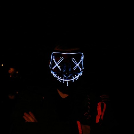 White luminous horror mask