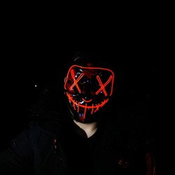 Red luminous horror mask