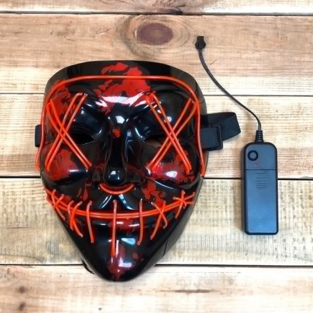 Máscara LED roja de Halloween