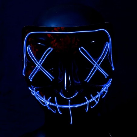 Masque lumineux La Purge bleu