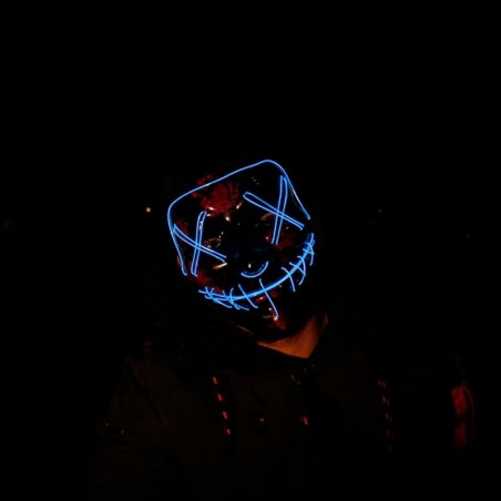 Blue luminous horror mask
