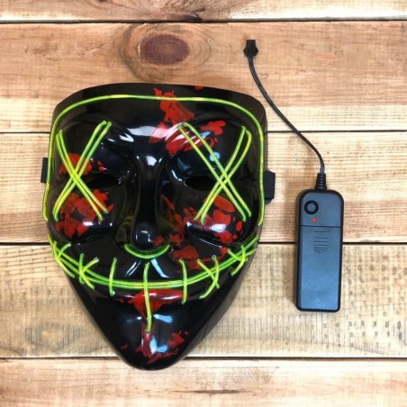 Grüne leuchtende LED Halloween-Maske
