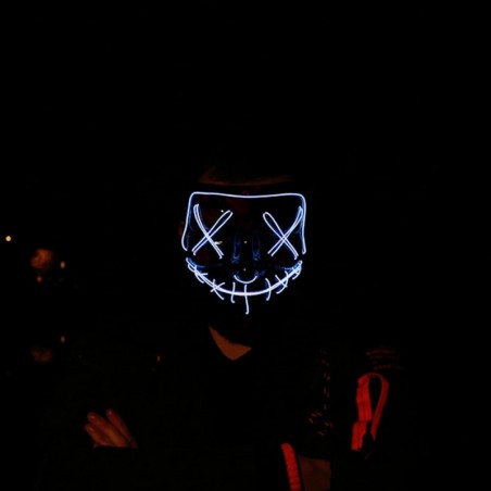 White luminous horror mask