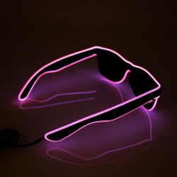 Bright pink glasses with battery box and flashing function