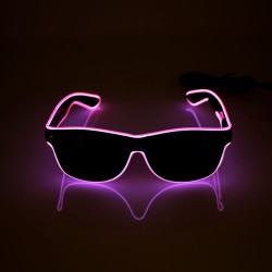 Bright pink glasses with battery box and flashing function