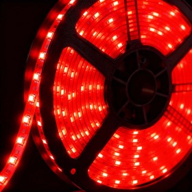 Ruban LED 12V 60LED/m Rouge Étanche IP65 – 5m