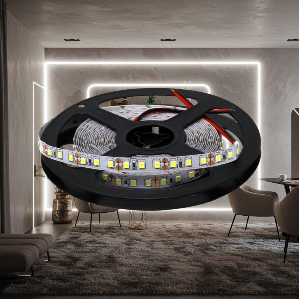 Ruban LED 12V 120LED/m Blanc Neutre 4500K – 5m
