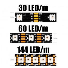Ruban LED WS2815 12V Adressable – 30LED/m – IP65 – 1 Pixel/LED – 1m