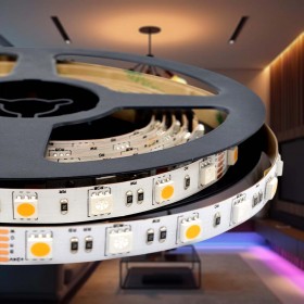 Ruban LED RGBW 12V Multicolore et Blanc Chaud – 60LED/m – 5m