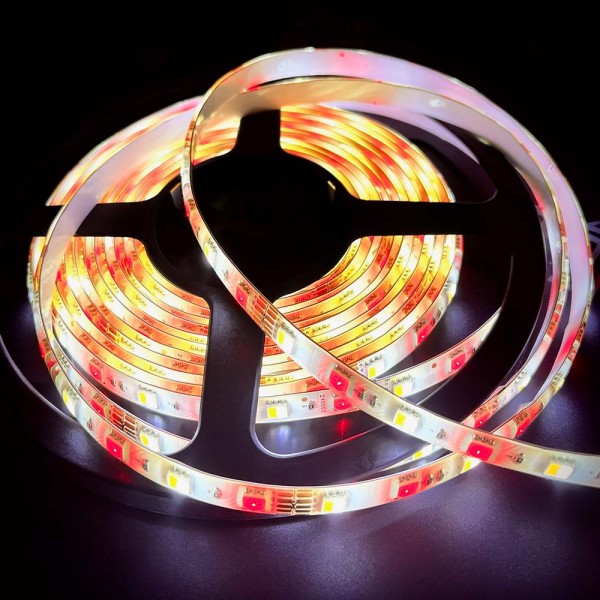 LED Strip RGBCCT 12V Mehrfarbig + Weiß Dimmbar Wasserdicht IP65 - 60LED/m - 2m50