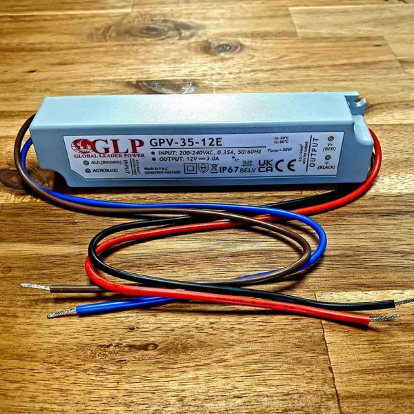 Transformador LED 12V estanco 36W IP67