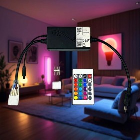 Contrôleur pour ruban LED RGB 220V direct avec télécommande