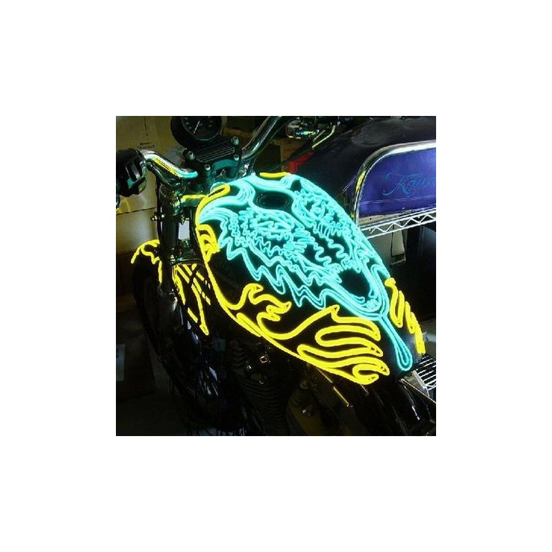 Neón flexible tuning lateral depósito moto